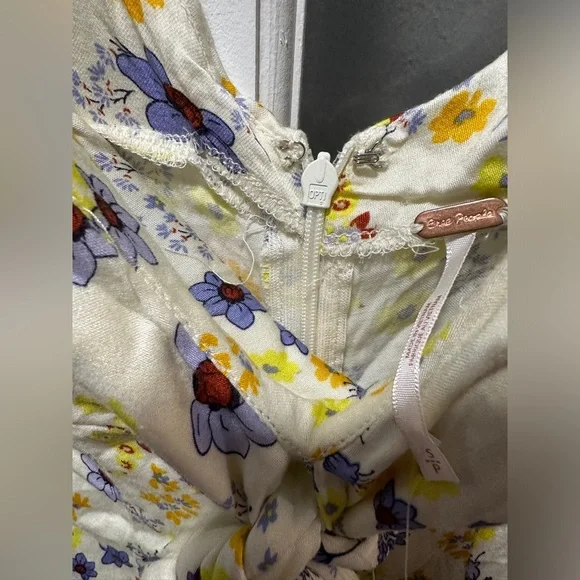 NWT Free People It Takes Two Wrap Dress in Ivory Combo - Picture 15 of 15